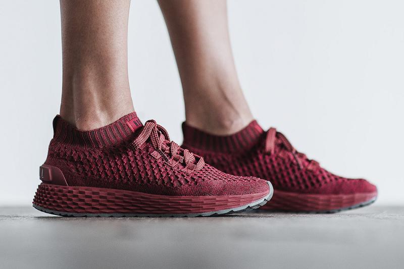 Women's Nobull Crimson Knit Running Shoes Red | SG N2637W